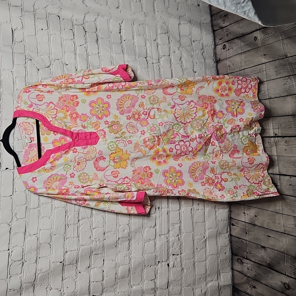 Charter Club Paisley Floral House Dress XLarge 100% Cotton